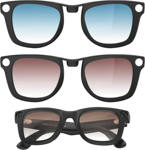 Vista 11 de HiBloks Transition/Gradient Polarized Clip-On Lens for RayBan Meta Wayfarer UV Protection Clip-On Lenses Matte/Shiny Accessories for Ray-Ban Meta