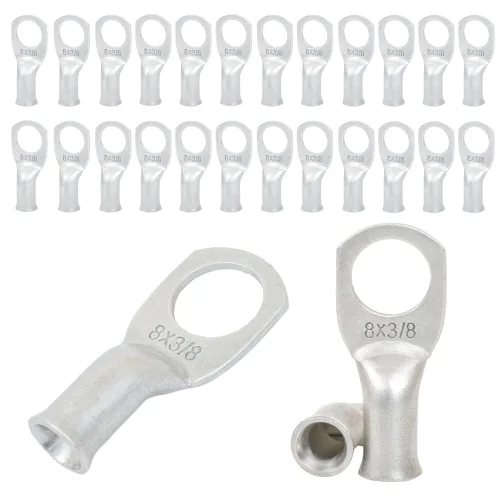 Vista 16 de 25 piezas de terminales de anillo de 1/0 AWG-1/2 (M12), terminales de anillo, conectores de terminal, terminales de cable resistentes, terminales