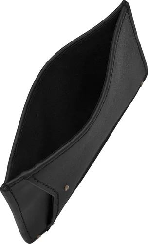 Vista 2 de Fossil Funda de piel minimalista para hombre con bolsillo frontal, Joshua Negro, Estuche para tarjetas