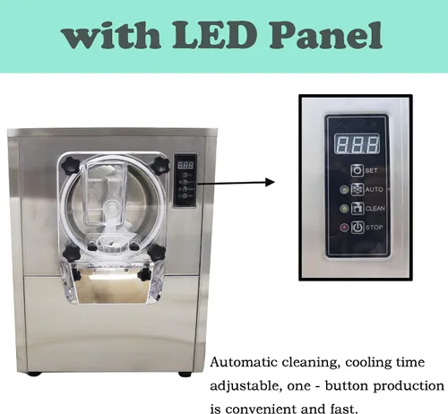Vista 4 de Máquina comercial de helado duro para servir helados duros de acero inoxidable con panel de operación inteligente 25-30L/H Máquina de helado