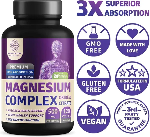 Vista 7 de Complejo de magnesio N1N Premium y multivitaminas para hombres, suplementos naturales para mejorar la energía, la inmunidad y apoyar la función