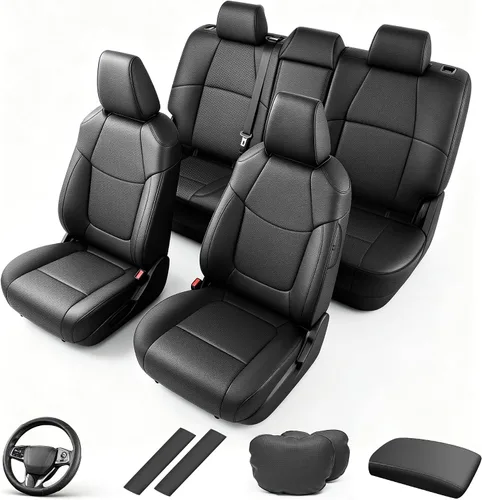 Vista 24 de AOMSAZTO Seat Covers for Mazda 3 2014 2015 2016 2017 2018 2-Negro