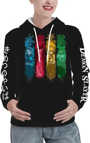Vista 5 de GLIKXN Sudadera deportiva unisex con capucha de anime para hombres y mujeres