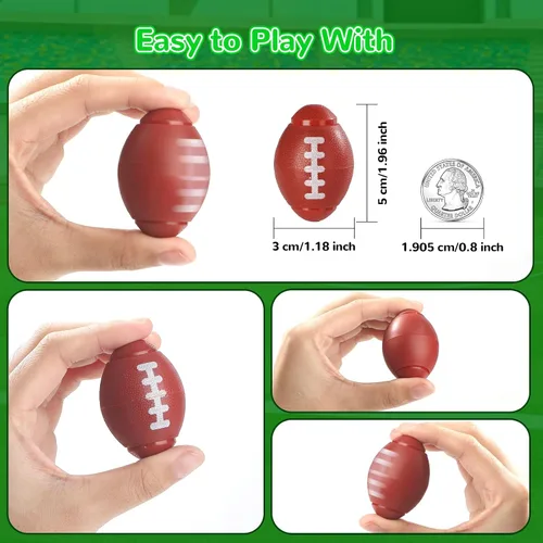 Vista 2 de Scione 36Pack Girar Fútbol Antiestrés Girar Fútbol Recuerdos de Fiesta para Niños 4-8 8-12 Rellenos de Bolsas de Regalo Caja del Tesoro Juguetes