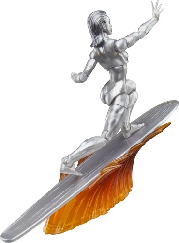Vista 4 de Serie Marvel Legends Silver Surfer, La Primera Película de Los Cuatro Fantásticos: Figura de acción coleccionable de 6 pulgadas
