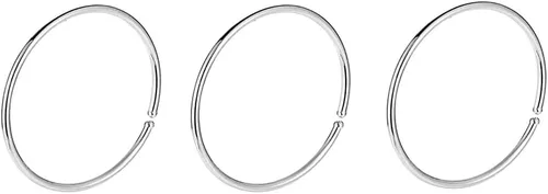 Vista 9 de Aro de nariz de oro de 14K para mujeres, joyería delgada para piercing de nariz (Oro, 3pcs- 8mm calibre 22)