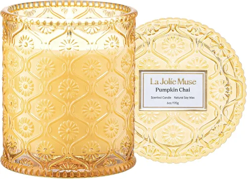 Vista 12 de LA JOLIE MUSE - Velas perfumadas de lino y algodón para el hogar, cera de soja, 40 horas Luxury Jar Candle, Clean Non Toxic, Gift for Women & Men
