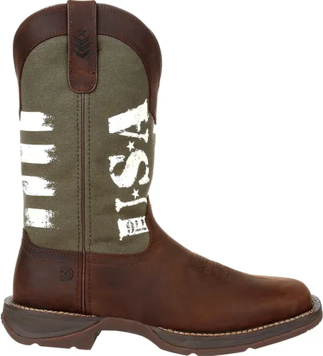 Vista 7 de Durango Botas occidentales con estampado verde militar, Marrón y verde militar.