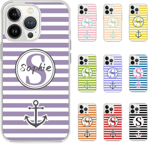 Vista 29 de Fundas personalizadas con inicial y nombre personalizado para Samsung Negro