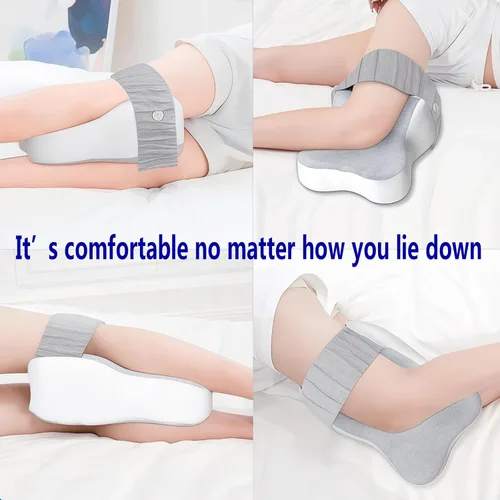 Vista 2 de Almohada ergonómica de espuma viscoelástica para adultos con correa ajustable, cojín grande para aliviar el dolor de ciática, soporte de cadera