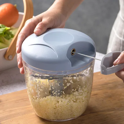 Vista 6 de Magik 1-2 piezas batidora de mano herramienta de cocina jalar alimentos vegetales picador procesador de rebanadora (33.8 fl oz/33.81 oz 1 paquete)