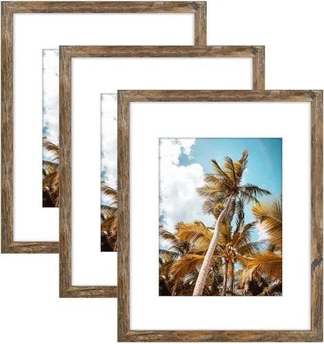 Vista 69 de Frametory, Marco de fotos de 11 x 14 pulgadas con paspartú para fotos de 8 x 10 pulgadas, moldeado ancho de vidrio de alta definición, accesorios