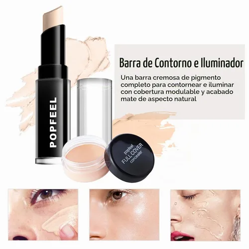 Vista 5 de FantasyDay - Juego de 15 piezas de maquillaje profesional, set de cosméticos de belleza básicos para principiantes, que incluye 15 correctores