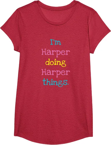Vista 71 de Harper - Camiseta de regalo para niños con texto personalizado
