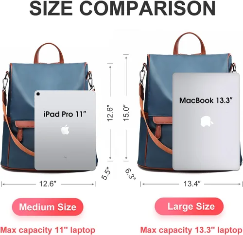 Vista 4 de Charmore - Mochila de viaje para mujer, de nylon, antirrobo, resistente al agua, ligera, estilo casual