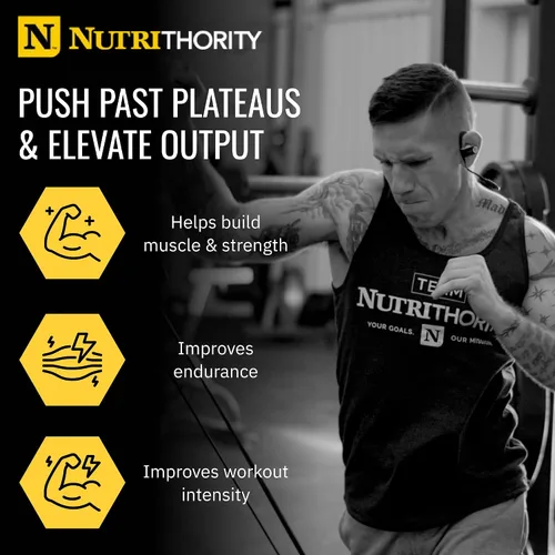 Vista 5 de Nutrithority - Mr. Fusion Pump - Polvo de preentrenamiento, fuerte antes del entrenamiento, sin creatina, polvo energético con aminoácidos