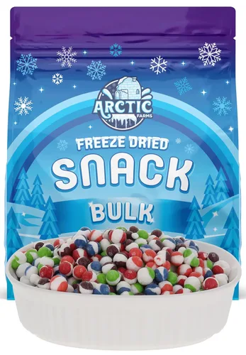 Vista 7 de Arctic Farms Caramelos liofilizados Frittles a granel en bolsas y en caja (sabores triturados) (3 libras)