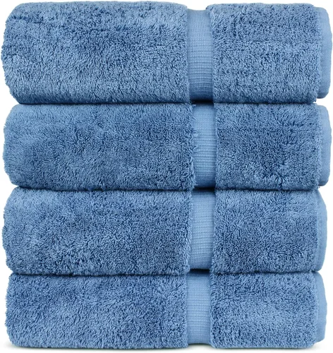 Vista 30 de Chakir Turkish Linens Toallas turcas de alta calidad 100% algodón para baño, toallas de baño grandes de 30 x 60 pulgadas (4 piezas, aguamarina)