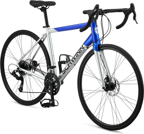 Vista 10 de Bicicleta de carretera Schwinn Phocus 1.6 con frenos de disco, 700c para hombres y mujeres, bicicleta de carretera de 16 velocidades, marco ligero