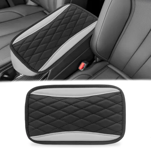 Vista 10 de Funda universal de cuero impermeable para consola central de automóvil, protector de caja de asiento para reposabrazos, accesorios de decoración