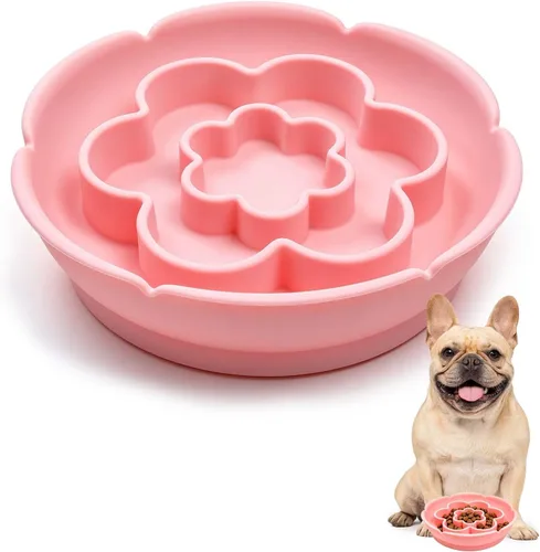 Vista 9 de Cuenco para perros de alimentación lenta, cuenco de silicona de 6.9 Verde