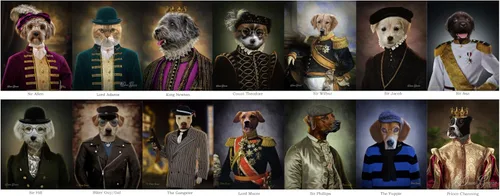 Vista 5 de Kamikaze Dogfight Pilot Costume Digital Oil Dog Cat Portrait from Your Photo - Lifelike Pet Dog Cat Art - Custom Pet in Costume Painting On Canvas
