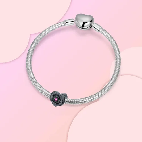 Vista 273 de Dije de girasol con diseño de estrella y luna y elefante para pulsera, collar de plata de ley 925, dijes de corazón de amor para mujer, regalo