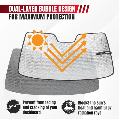 Vista 4 de Autotech Park Parasol compatible con parabrisas delantero Chrysler Pacifica Minivan 2017-2026, parasol de ajuste personalizado
