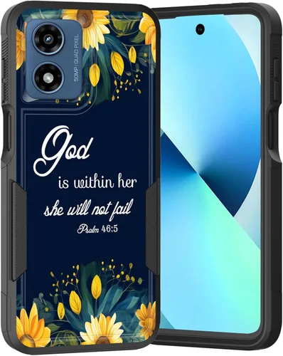 Vista 201 de para Moto G Play 4G 2024, funda de dos capas híbrida resistente y a prueba de golpes, PC duro + silicona suave protectora para Motorola Moto G Play