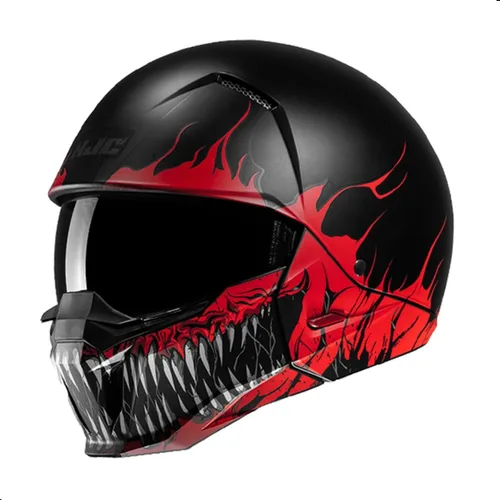 Vista 6 de Casco de motocicleta de cara abierta HJC i20 Scraw, aprobado por DOT (MC10SF, XS)