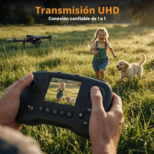 Vista 2 de TD12Pro Drone with 1080P Camera for Adults Kids, Mini Drone with LCD Screen Remote, Foldable Remote Control Quadcopter, One Key Start, Easy to fly