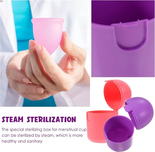 Vista 5 de LALAFINA Caja de 4 piezas de limpiador de vapor portátil para mujeres, suministros personales, material de alta calidad, estuche de almacenamiento