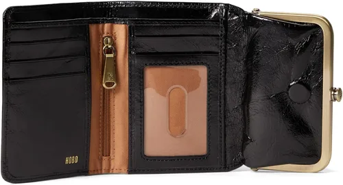 Vista 3 de HOBO Robin - Cartera pequeña de mano para mujer, elegante y elegante construcción de cuero pulido con cierre magnético oculto, cartera elegante