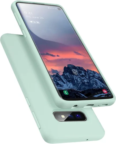 Vista 9 de Diseñada para Galaxy S10e, funda de goma de gel de silicona líquida a prueba de golpes, cojín de forro de tela de microfibra suave compatible