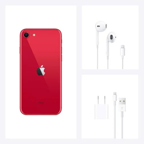 Vista 5 de Nuevo Simple Mobile Prepaid - Apple iPhone SE (64GB) - (Producto) ROJO [Bloqueado al transportista - Simple Mobile]