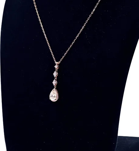 Vista 19 de TIANYU GEMS Collar con colgante de moissanita amarilla de 2 quilates para mujer, plata de ley chapada en oro amarillo de 18 quilates, pera amarilla