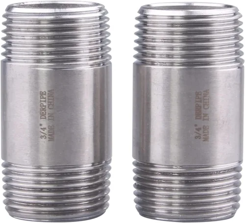 Vista 16 de 1" X 1" NPT Macho NPT Acero Inoxidable 304 Colocación Acoplamiento de Tubo Moldeado 4" Longitud