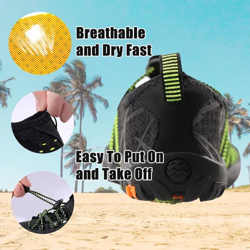Vista 5 de Zapatos de agua para mujeres y hombres, secado rápido, zapatos acuáticos, para playa, natación, deportes, senderismo, buceo, surf