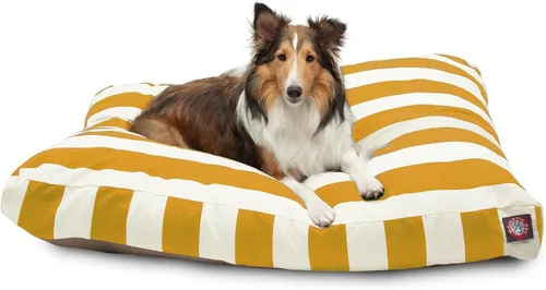 Vista 32 de Majestic Pet Cama rectangular grande para perros con rayas lavable, cama antideslizante y cómoda para mascotas, cama para perros con funda extraíble