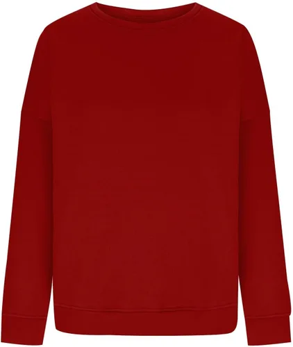 Vista 3 de Sudaderas de gran tamaño con cuello redondo para mujer, forro polar suave, manga larga, casual, cómodas, lindas sudaderas con capucha