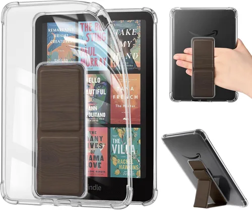 Vista 22 de CoBak Funda transparente con soporte y correa de mano para lector electrónico de 7 pulgadas Anti-amarilleo, cubierta ultra delgada a prueba