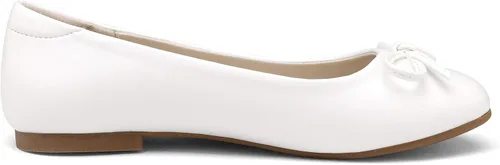 Vista 3 de DREAM PAIRS Zapatos de vestir para niñas, zapatos planos de ballet con lazo de moda