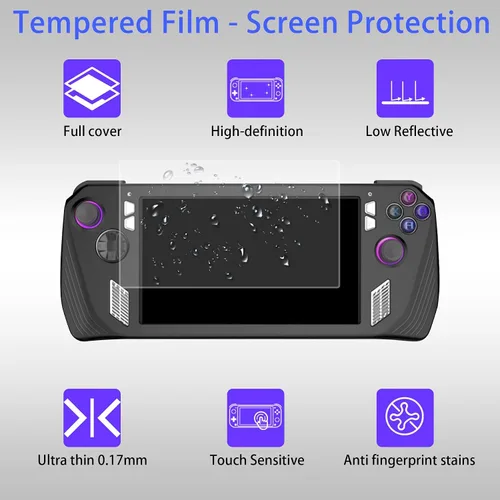 Vista 4 de co2CREA Hard Case and Silicone Case Replacement for ASUS ROG Ally 7" 120Hz Gaming Handheld with 2-Pack Screen Protector