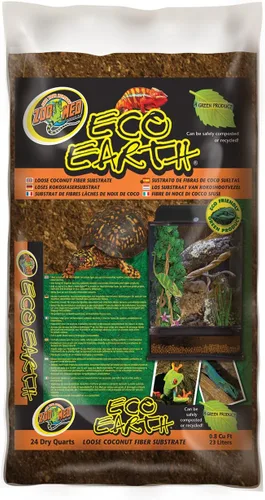 Vista 6 de Sustrato de fibra de coco, suelto, para zoológico, 8 cuartos, de Eco Earth , Paquete de 10