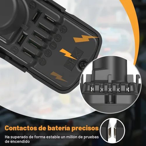 Vista 5 de Shentec Kit de batería de 10.8V-12V 2500mAh compatible con Hitachi BCL1015