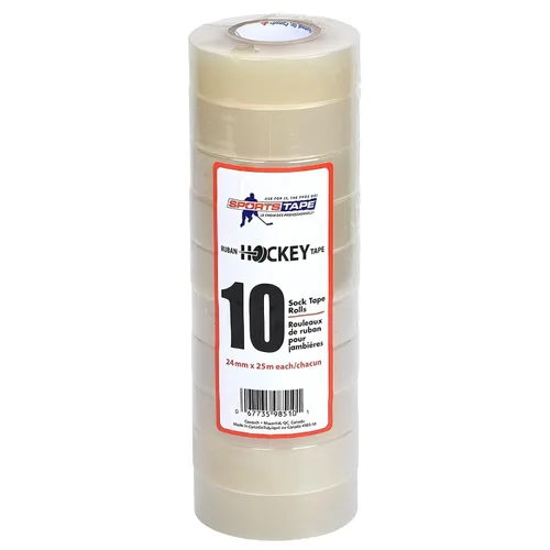 Vista 8 de ST SPORTS TAPE - Cinta de hockey transparente, paquete de 3 – Espinilleras de agarre fuerte y cinta para calcetines – Impermeable, fácil de rasgar