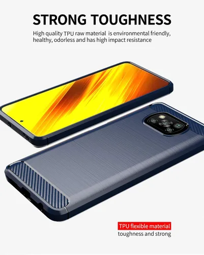 Vista 5 de Asuwish Compatible con Xiaomi Poco X3 Pro/PocoX3 NFC/Poco X3 Funda y protector de pantalla de vidrio templado, accesorios protectores de teléfono