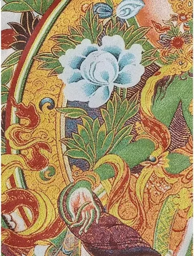Vista 3 de GEEYOU Bordado de seda tibetano Thangka budista Tara nueve grados Buddha Madre Tangka Yoga Budista Tapiz colgante de pared Arte de pared Decoración