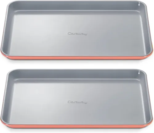 Vista 16 de Caraway Bandeja pequeña de cerámica antiadherente para hornear (9 x 13 pulgadas), no tóxica, sin PTFE ni PFOA, apta para horno, núcleo de acero Negro