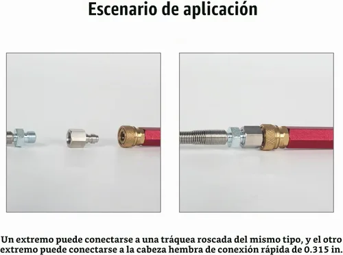 Vista 3 de Adaptador universal de enchufe de desconexión rápida de 0.315 in, rosca hembra BSPP de acero inoxidable de 1/8 pulgadas, accesorios de carga PCP 1/8